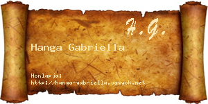 Hanga Gabriella névjegykártya